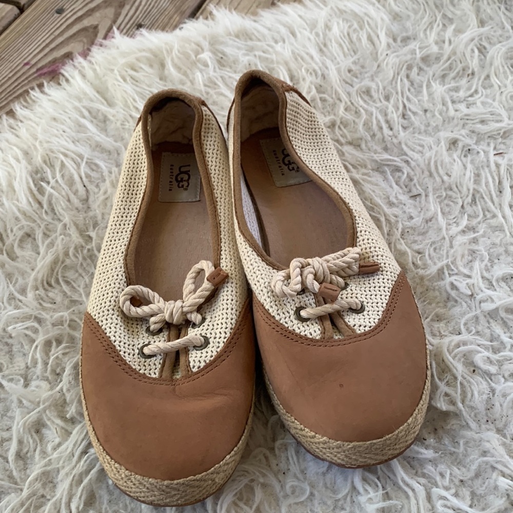 UGG Catrin Tan Espadrille Loafers 7.5